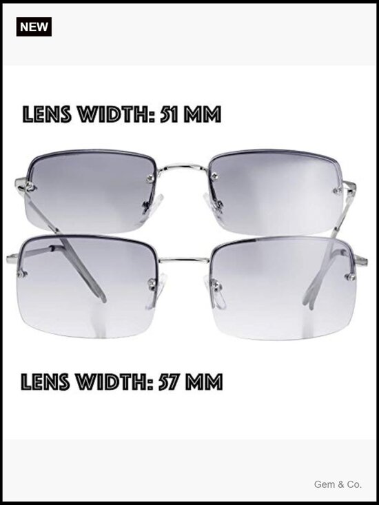 Small Rectangular Sunglasses with UV400 Protection main image 6
